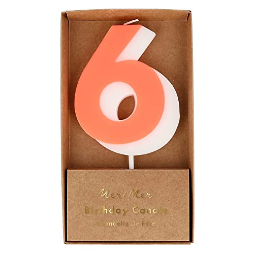 Meri Meri Number Candle 6 (Pack of 1)