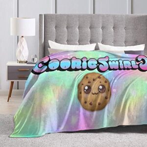 patriciahmarin cookie swirl c blanket soft throw blanket flannel lightweight summer fuzzy thin blanket for couch sofa bed 50″x40″