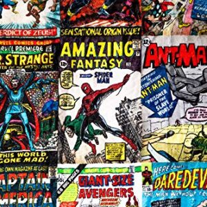 Marvel Comics Oversized Fleece Throw Blanket with Spider-Man, Captain America, Black Panther, More | Superhero Geeky Home Decor | Soft and Cozy Sherpa Blanket | 54 x 72 Inches