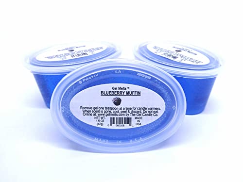 3 Pack BLUEBERRY MUFFIN Gel Melts for Warmers and Burners PEEL, MELT and ENJOY