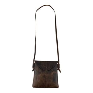 Hide & Drink, Vertical Shoulder Bag Handmade from Full Grain Leather - Bourbon Brown