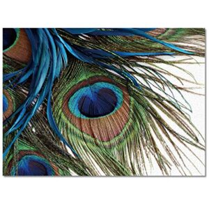 Area Rug for Bedroom Living Room- Elegant Peacock Feather Abstract 3D Painting Art Contemporary Floor Carpet Comfy Runner Rug Nursery Playmats Home Decor Mat, 4'x6'
