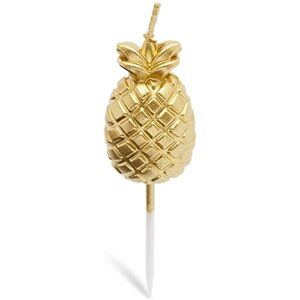 Pineapple Cake Toppers, Thin Candles, Birthday Party Supplies (Gold, 30 Pieces)