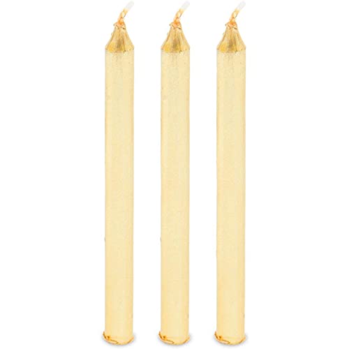 Pineapple Cake Toppers, Thin Candles, Birthday Party Supplies (Gold, 30 Pieces)