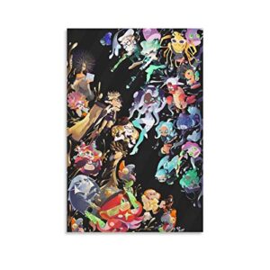 uytt splatoon 2 final fest anime canvas art poster and wall art picture print modern family bedroom decor posters 12x18inch(30x45cm)