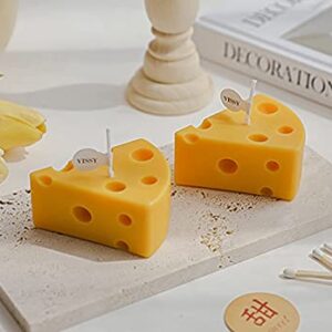 Cheese Shaped Scented Candle,120G Aroma Soy Wax Decorative Candle for Table Photo Prop Birthday Gift,Prefect for Meditation Stress Relief Mood Boosting Bath Yoga