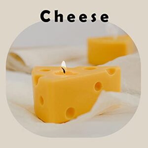 Cheese Shaped Scented Candle,120G Aroma Soy Wax Decorative Candle for Table Photo Prop Birthday Gift,Prefect for Meditation Stress Relief Mood Boosting Bath Yoga