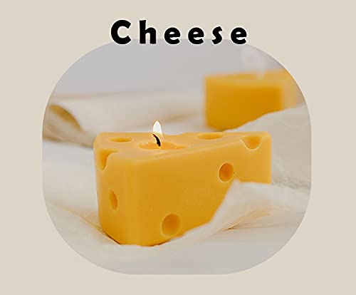 Cheese Shaped Scented Candle,120G Aroma Soy Wax Decorative Candle for Table Photo Prop Birthday Gift,Prefect for Meditation Stress Relief Mood Boosting Bath Yoga