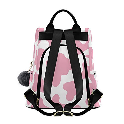 ALAZA Pink Cow Print Camo Camoflage Backpack Purse for Women Anti Theft Fashion Back Pack Shoulder Bag