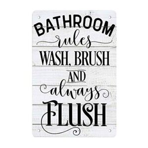 crapopo bathroom rules wash flush wall sign decor,funny vintage retro poster paintings cute bathroom decor picture vertical,8x12inches.