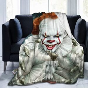 clown ultra-soft micro fleece blanket throw fuzzy lightweight hypoallergenic plush bed couch living room