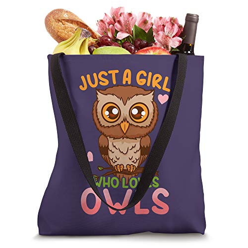 Owl Lover Gift Just a Girl Who Loves Owls Tote Bag