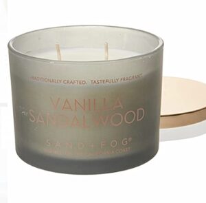 sand and fog vanilla sandalwood candle(clear jar)