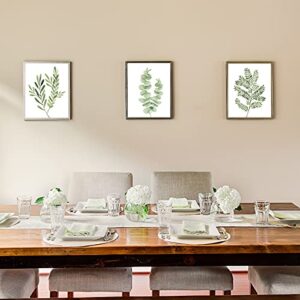 Tevxj 9PCS Botanical Plant Wall Art Prints Green Plant Wall Decor Boho Herb Wall Decor Pictures Minimalist Wall Art Photo Prints for Living Room Kitchen Leaves (8"x10", Unframed)