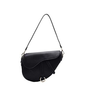 purfanree women trendy small clutch purse saddle shoulder bag underarm handbag satchel handbag crossbody bag