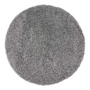 nuLOOM Marleen Contemporary Shag Area Rug, 4' Round, Grey