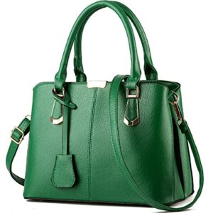 xingchen purses and handbags for women fashion messenger bag ladies pu leather top handle satchel shoulder tote bags green