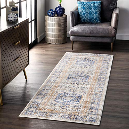 nuLOOM Vintage Jacquie Floral Area Rug, 8' x 11', Blue