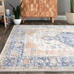 nuLOOM Vintage Jacquie Floral Area Rug, 8' x 11', Blue