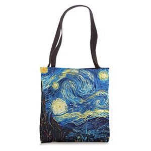 the starry night tee shirts, cool vincent van gogh painter tote bag