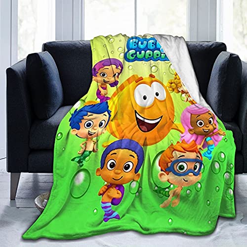 Qualet Bubble Guppy Ultra-Soft Micro Fleece Blanket Home Decor Throw Lightweight for Couch Bed Sofa 50"X40"