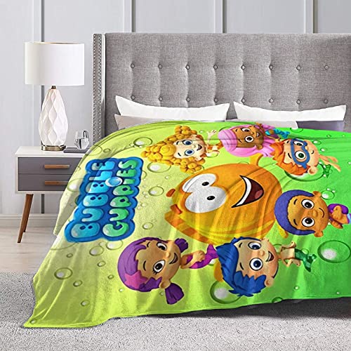 Qualet Bubble Guppy Ultra-Soft Micro Fleece Blanket Home Decor Throw Lightweight for Couch Bed Sofa 50"X40"