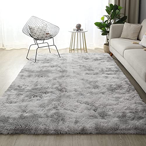 Ultra Soft Fluffy Area Rugs for Bedroom 5×8, Shaggy Bedroom Carpet, Plush Living Room Shag Furry Floor Rugs, Non-Slip Tie-Dyed Floor Carpet