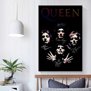 ZXCM Band Poster Queen Poster Canvas Art Poster and Wall Art Picture Print Modern Family Bedroom Decor Posters 12x18inch(30x45cm), 12 x 18 Inch