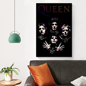 ZXCM Band Poster Queen Poster Canvas Art Poster and Wall Art Picture Print Modern Family Bedroom Decor Posters 12x18inch(30x45cm), 12 x 18 Inch