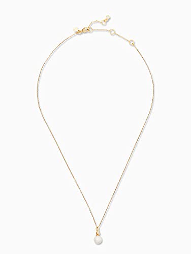 Kate Spade New York Pearl Mini Pendant Necklace, Cream and Goldtone