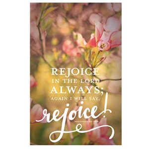 rejoice in the lord always church bulletins, 8 1/2 x 11 inches flat, 100 count