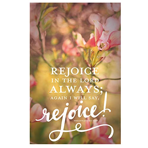 Rejoice In The Lord Always Church Bulletins, 8 1/2 x 11 inches Flat, 100 Count