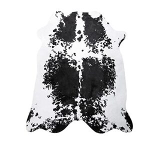 terrug cow print rug black 2.3 x 3.6 feet faux cow hide rug animal printed area rug carpet for home