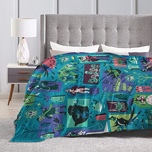 Haunted Mansion Flannel Blanket Lightweight Cozy Bed Blankets Soft Throw Blanket Fit Couch Sofa Suitable for All Season 60"X50"