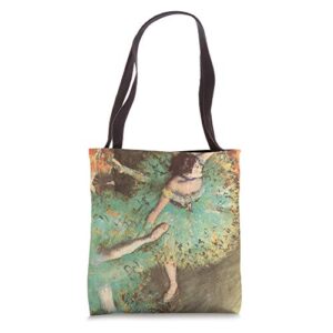 the green dancer by edgar degas, ballet dance ballerinas art tote bag