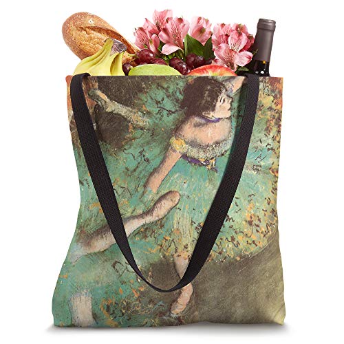 The Green Dancer by Edgar Degas, Ballet Dance Ballerinas Art Tote Bag
