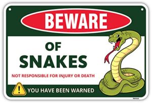 venicor snake sign decor – 8 x 12 inches – aluminum – pet snake tank accessories tapestry gifts stuff poster