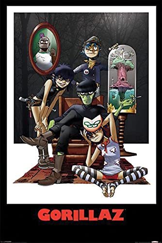 Gorillaz - Music Poster (Plastic Beach/Family Portrait) (Size: 24" x 36")