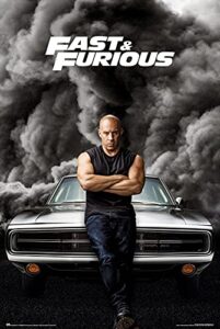 fast & furious – movie poster (vin diesel & dodge charger) (size: 24″ x 36″)