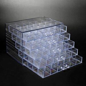 Nail Decoration Storage Box,120 Grids Transparent Nail Art Storage Box, 5-layer Drawer, Water and Dust Resistant, Elegant Appearance, Large Capacity, Beads, Nail Art Supplies Sequence Organizer