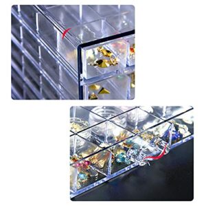 Nail Decoration Storage Box,120 Grids Transparent Nail Art Storage Box, 5-layer Drawer, Water and Dust Resistant, Elegant Appearance, Large Capacity, Beads, Nail Art Supplies Sequence Organizer