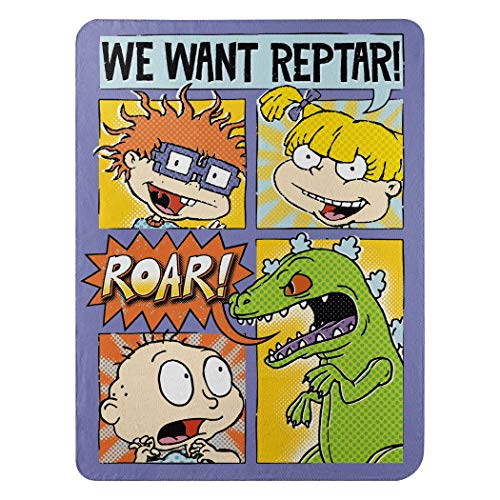 Northwest Rugrats Nick Rewind, Comic Strip Fleece Throw Blanket, 45" x 60", Multi Color