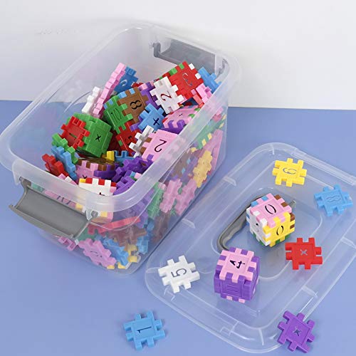 Joyeen Plastic Storage Bins, Stackable Clear Storage Boxes Set of 6