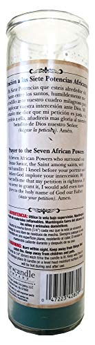 Seven African Powers (Siete Potencias Africanas) Green Devotional Candle