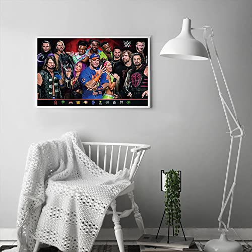 FatCat Wall Graphics WWE - Group 17 - Matte Poster Frameless Gift 12 x 18 inch(30cm x 46cm)-MS-GZ016, Office