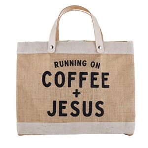 creative brands market tote, coffee & jesus