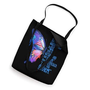 Womens, Butterfly tee, I am the storm, Inspire and motivate Tote Bag