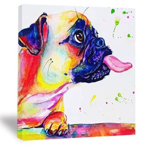 YBDXHA Abstract animal pet dog Wall Decoration Art Canvas Painting Print Picture Living Room Dining Room Bedroom Home Decorations (artwork-3, 20x24inch)