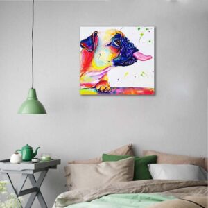 YBDXHA Abstract animal pet dog Wall Decoration Art Canvas Painting Print Picture Living Room Dining Room Bedroom Home Decorations (artwork-3, 20x24inch)