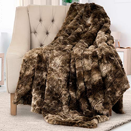 Luxury Plush Blanket - Cozy, Soft, Fuzzy Faux Fur Throw Blanket for Couch - Ideal Comfy Minky Blanket for Adults for Cold Nights by Everlasting Comfort